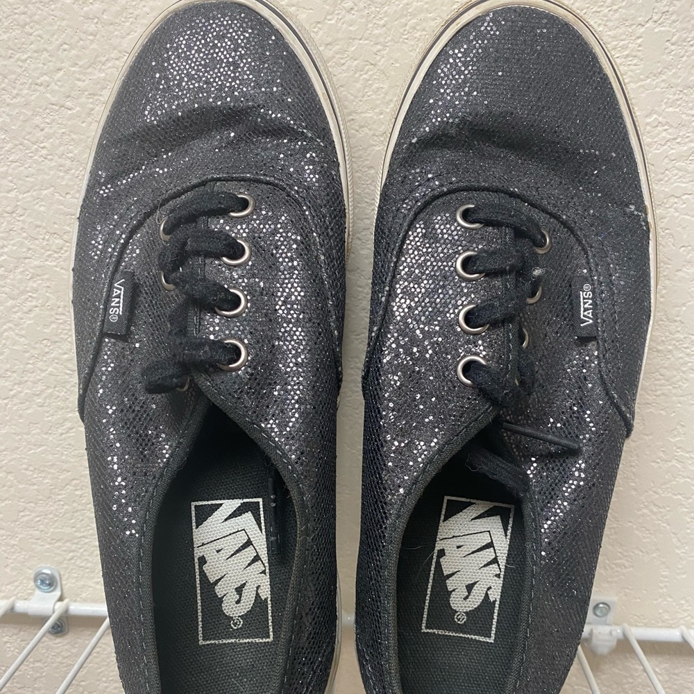 Black Glitter Vans